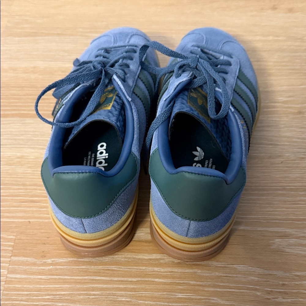 NEW Adidas Women’s Gazelle Bold Blue Suede Sneakers - Picture 6 of 7